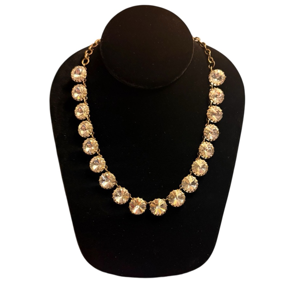 J. Crew Vintage Martha Swarovski Statement Brulee Crystal Necklace 20”
